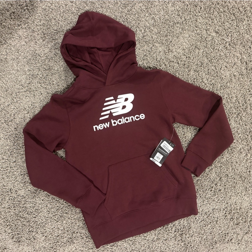 NWT New Balance Burgundy Hoodie with Logo